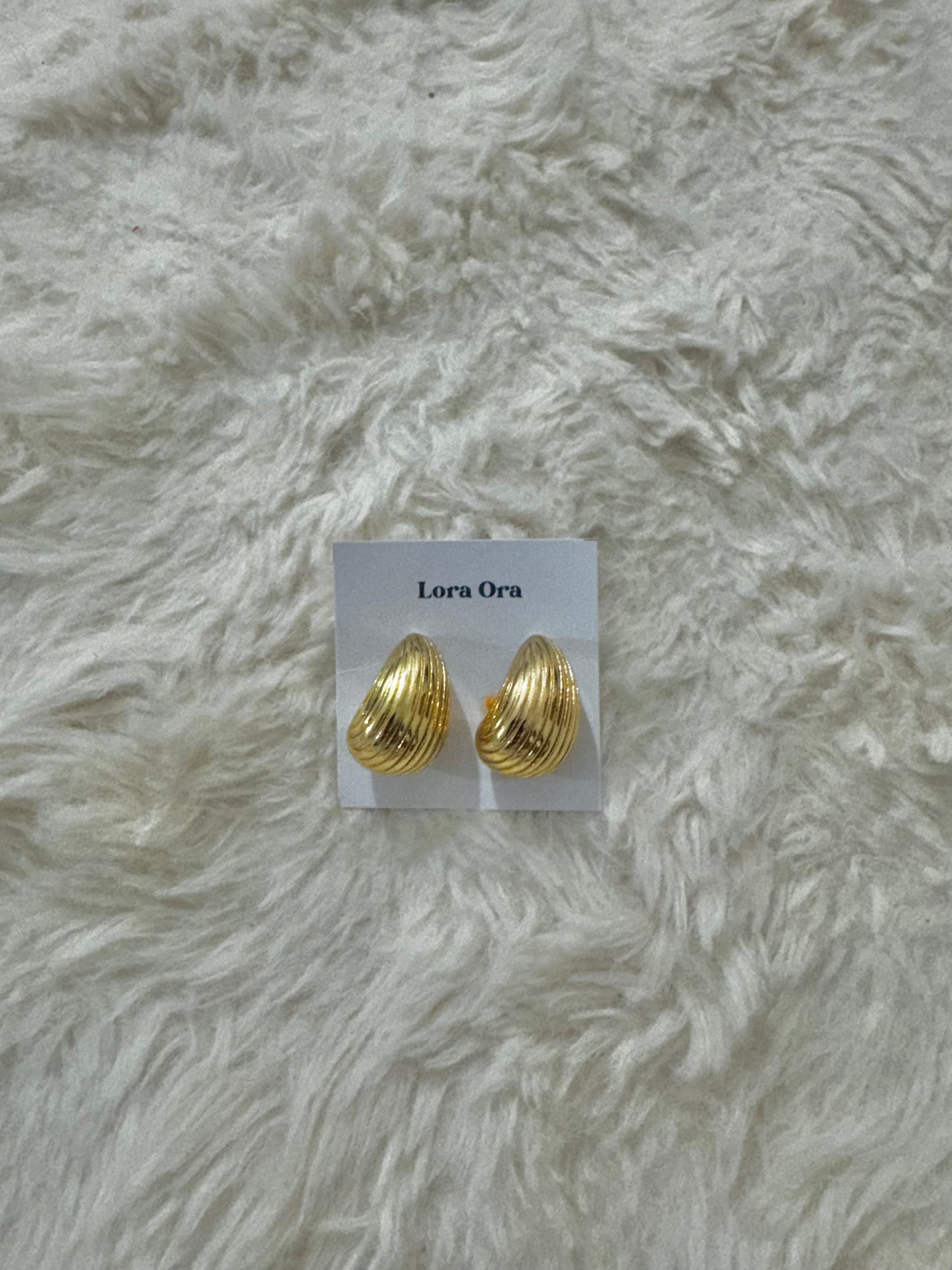 Textured Teardrop Earring