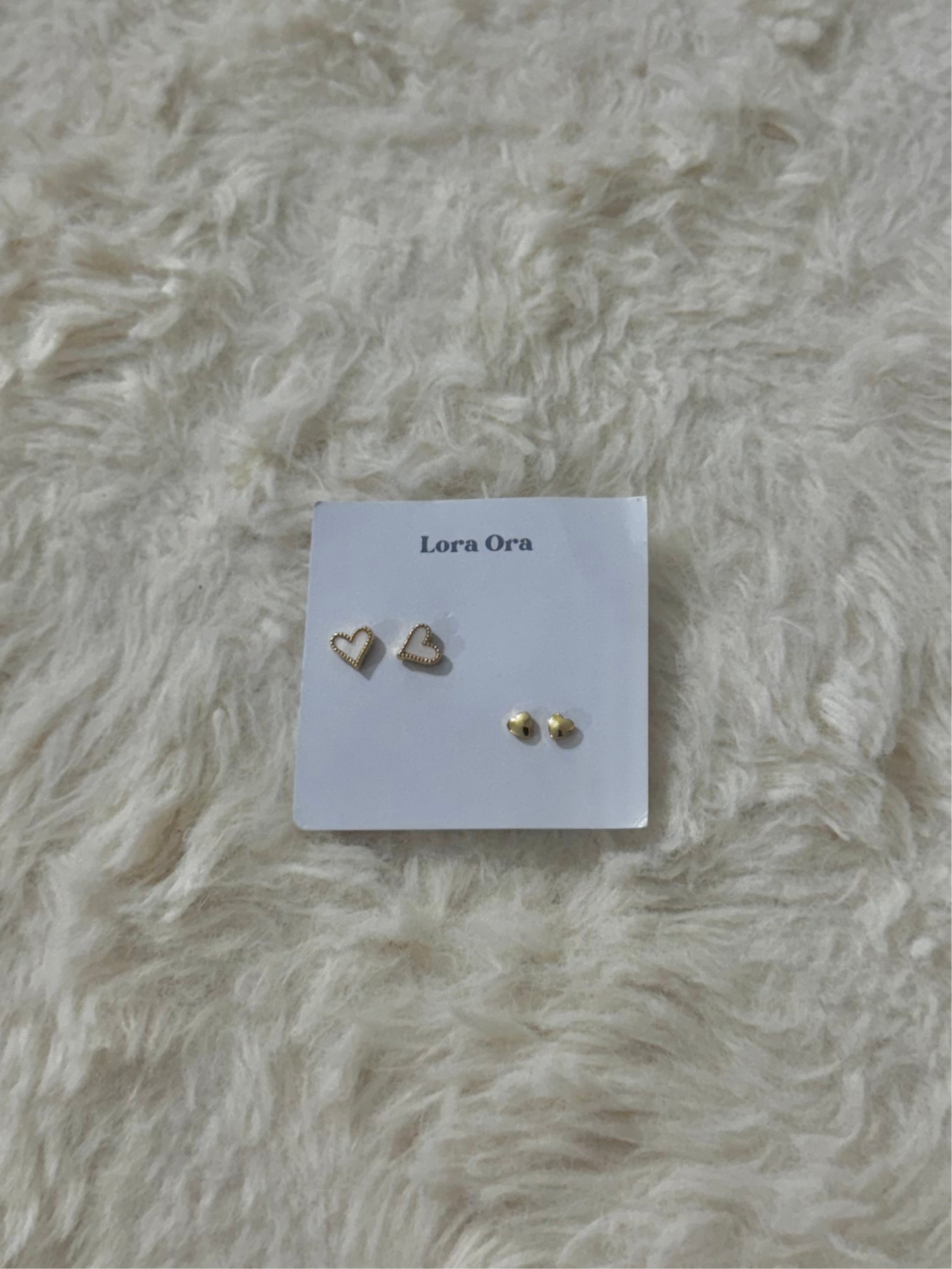 Twin Heart Ear Studs