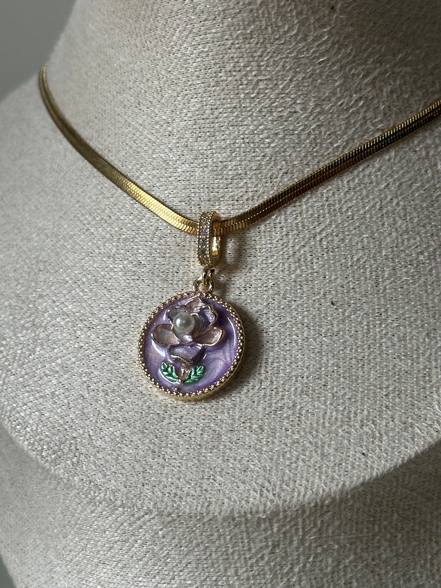 Violet Pearl Chain